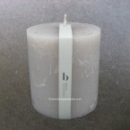 Broste Candles - 11cm x 10cm Linen Solid Colour Rustic Pillar Candles